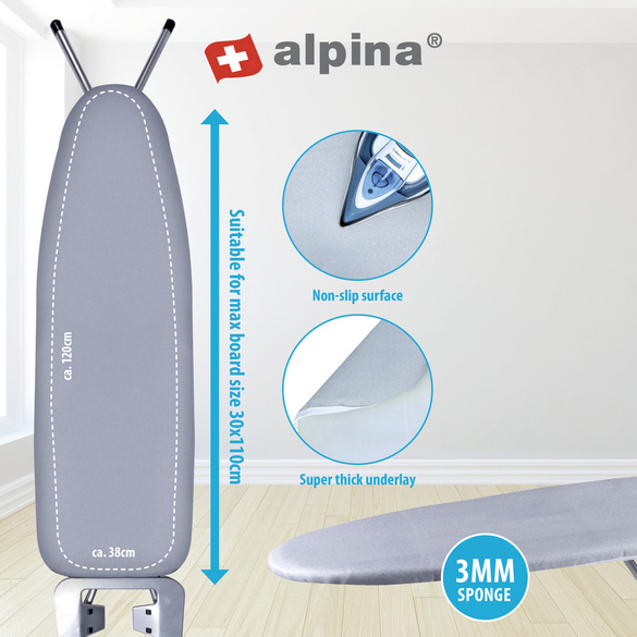 Bügelbrettbezug 3mm alpina