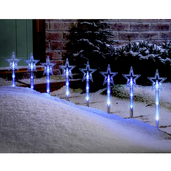 LED-Gartenstecker "Stern" mit Farbwechsel, 8er-Set