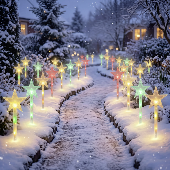 LED-Gartenstecker "Stern" mit Farbwechsel, 8er-Set