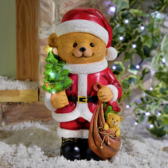Leuchtender Weihnachts-Teddy