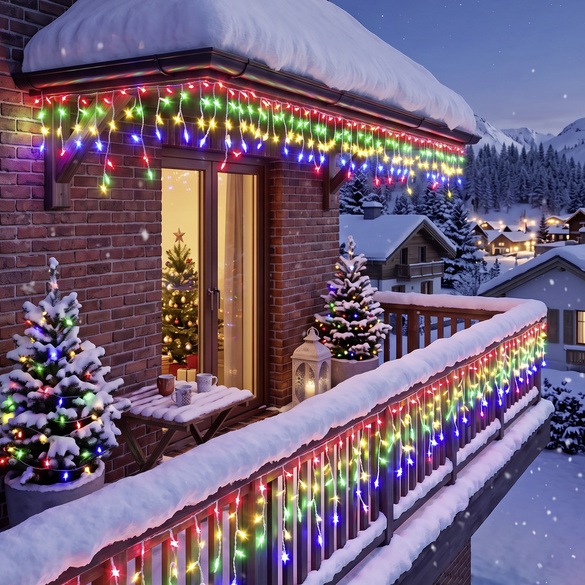 600 mehrfarbige LED Tropfenleuchten