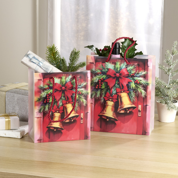 Geschenktaschen Weihnachtsmotive 2er-Set groß Eldo
