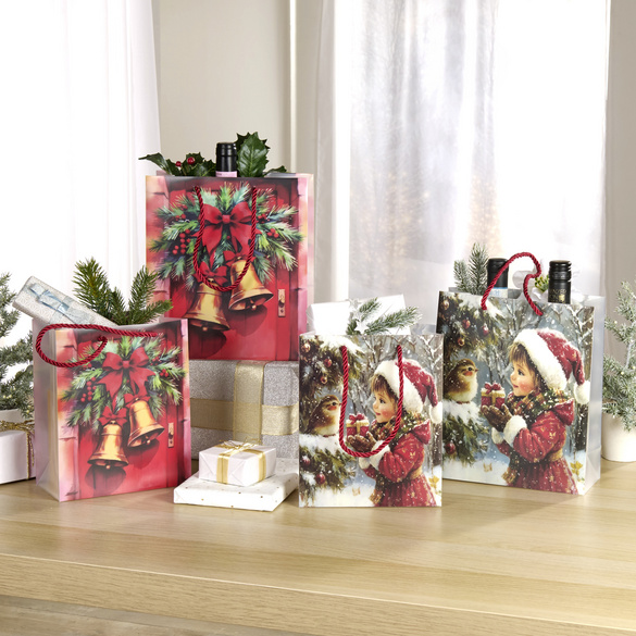 Geschenktaschen Weihnachtsmotive 2er-Set groß Eldo