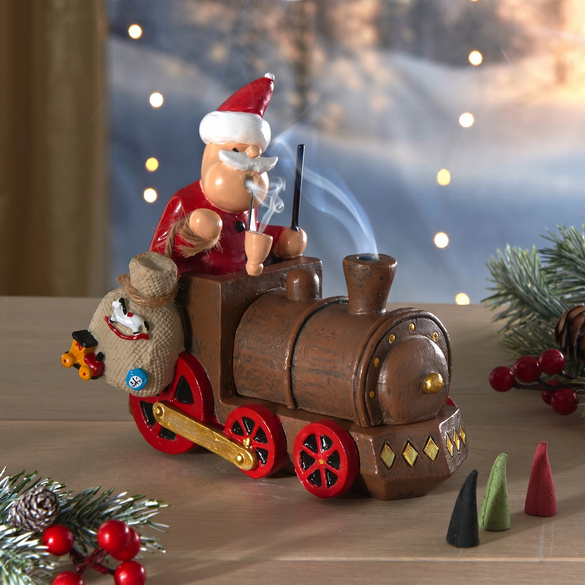 Räucher-Weihnachtsmann im Zug