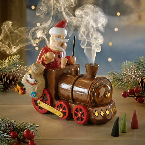 Räucher-Weihnachtsmann im Zug