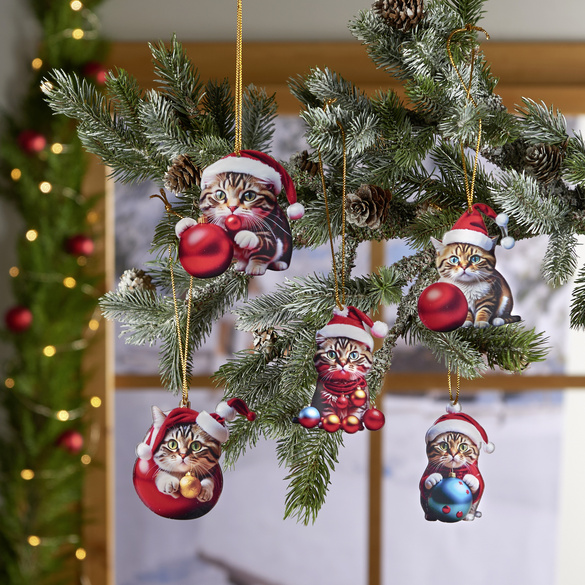 Weihnachtshänger "Katzen" 5er-Set Eldo
