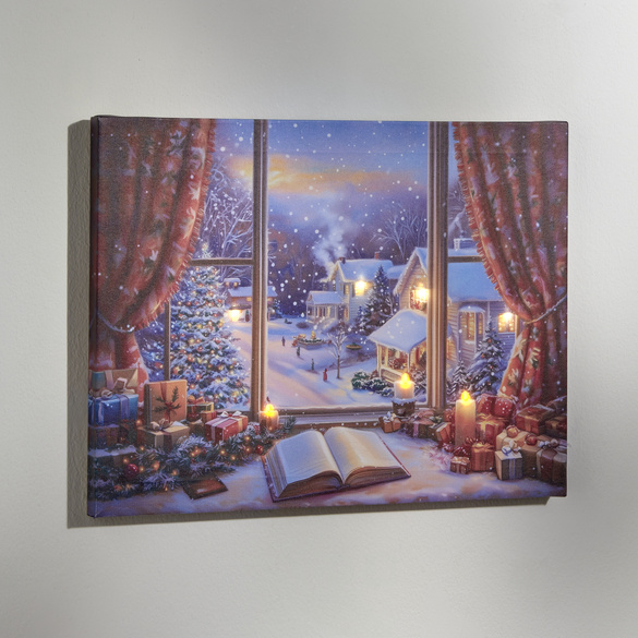 LED-Bild Winterfenster