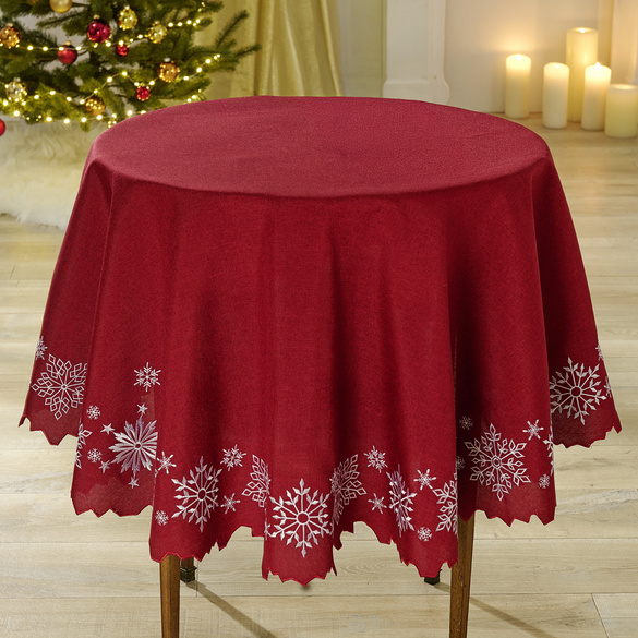Tischdecke "Eiskristalle" Ø 140cm Eldo