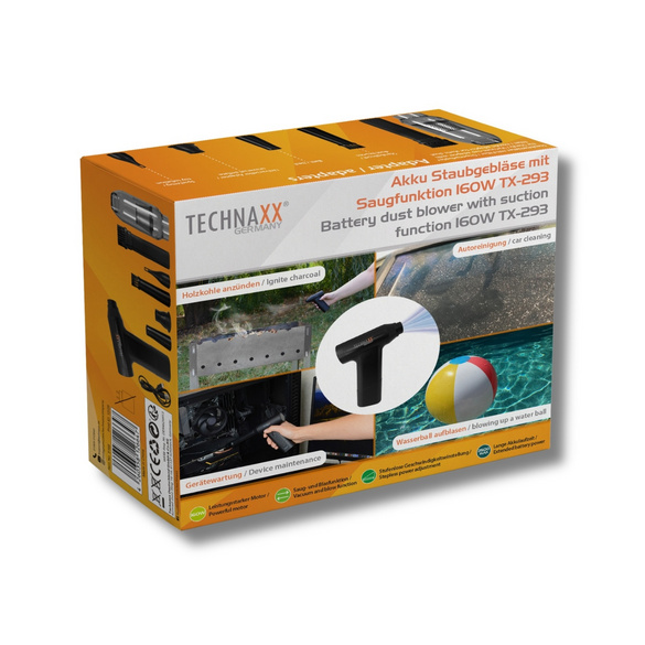 Akku Druckluftreiniger mit Saugfunktion Technaxx