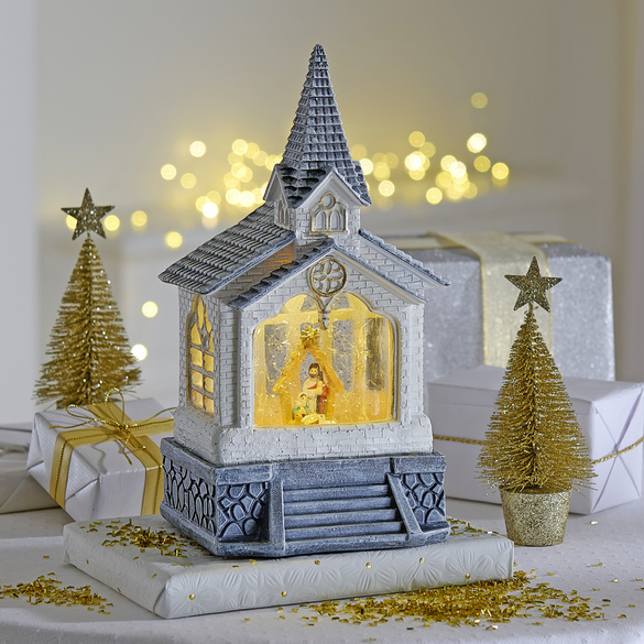 LED-Weihnachtsdeko Schneekirche Eldo