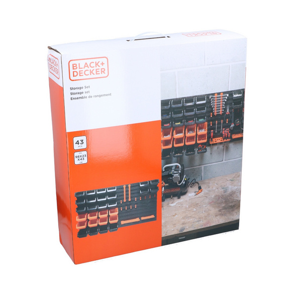 Werkzeugwand 43 Teile Black+Decker