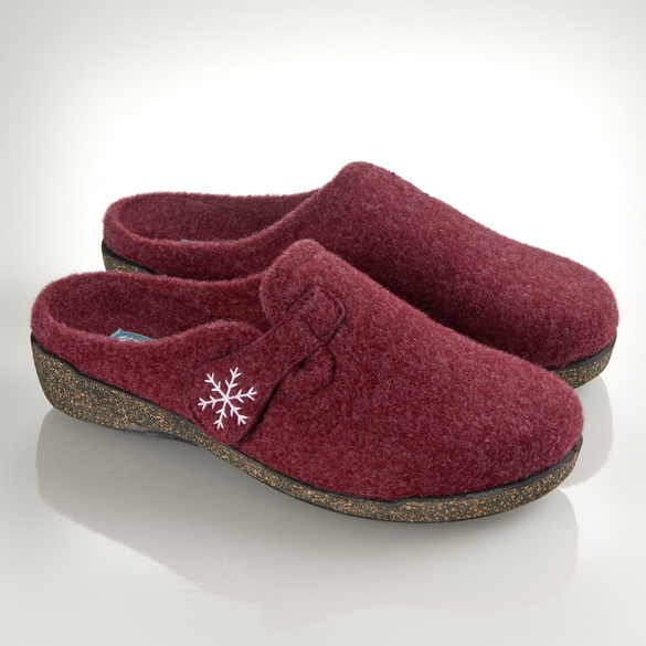 Hausschuh Clog "Feli" Almadia bordeaux