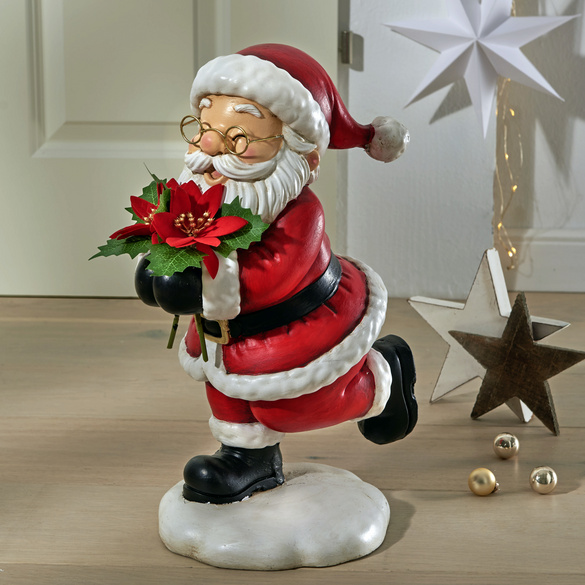 Weihnachtsdeko Figur "Weihnachtsmann mit Christstern" Eldo