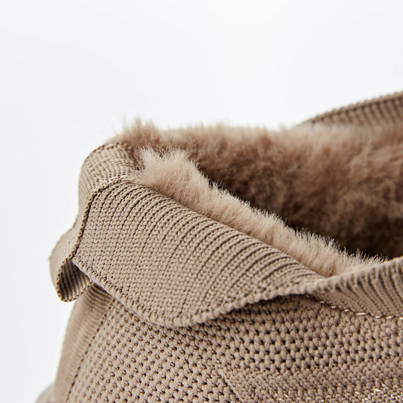 Sneaker "Barbara" in Strickoptik taupe