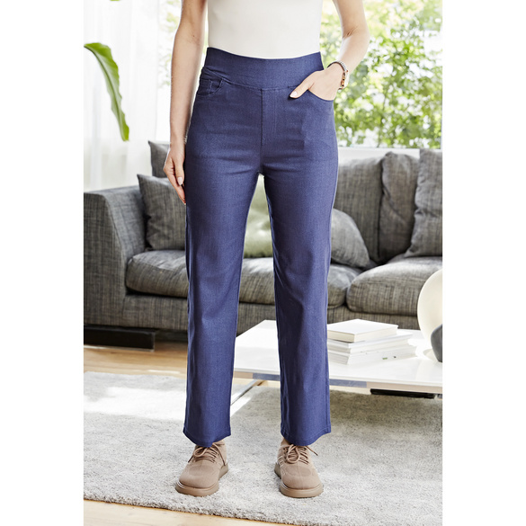 High-Waist-Jeans "Coco" blau