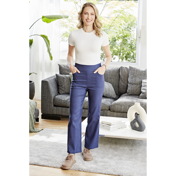 High-Waist-Jeans "Coco" blau