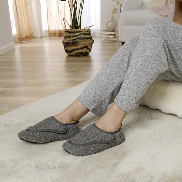 Komfort Slipper "Gertrud" grau