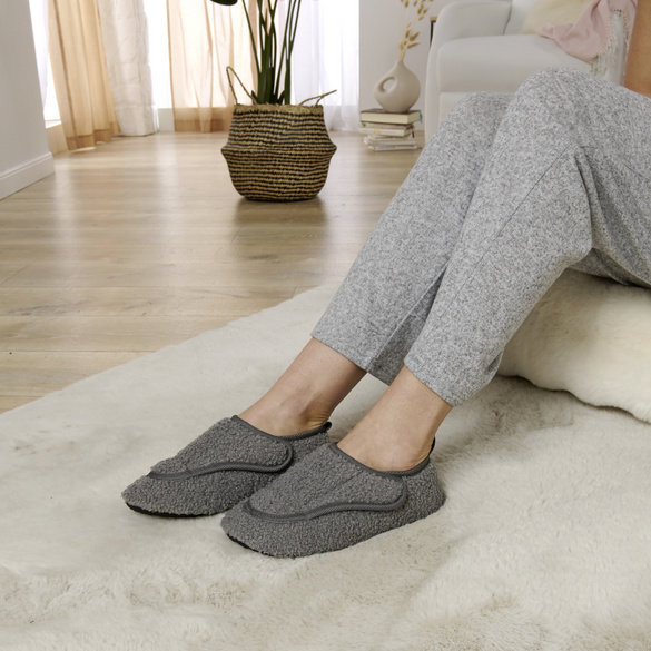 Komfort Slipper "Gertrud" grau