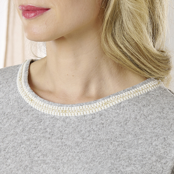 Lounge-Pulli graumeliert