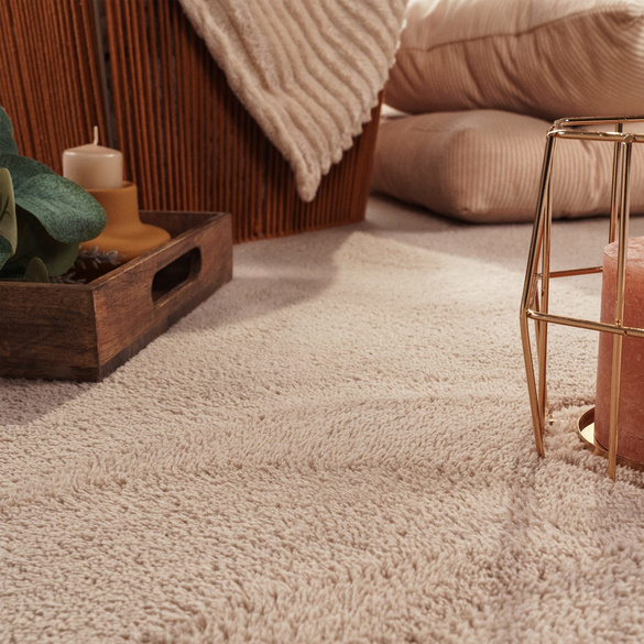 Kurzflor-Teppich CADIZ 630 Beige Rechteckig Paco Home