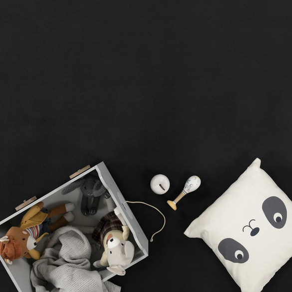 Kurzflor-Teppich TATAMI 475 Schwarz Rund Paco Home