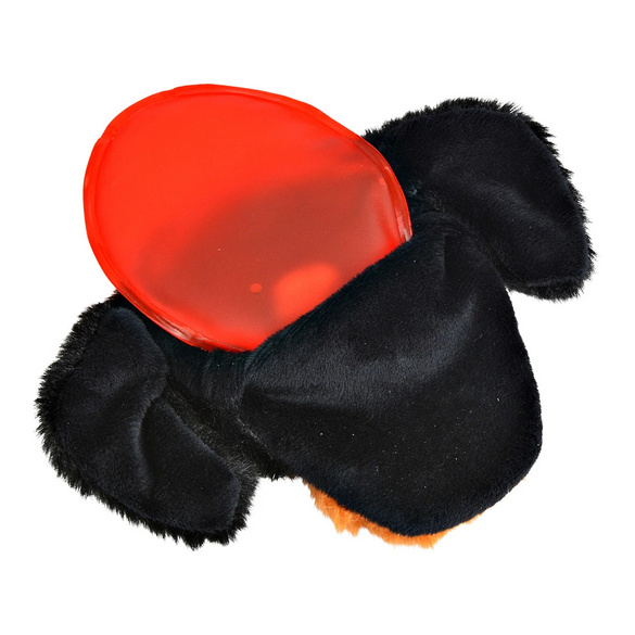 Taschenwärmer Hund mit Plüschbezug Wurm