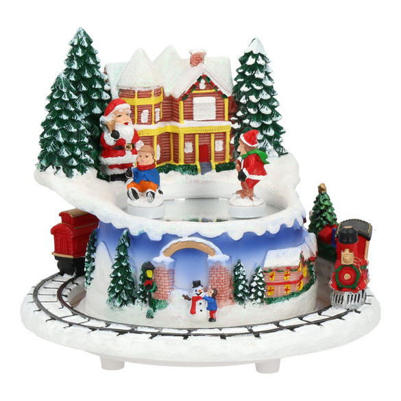 Spieluhr Weihnachtszene mit beweglichem Zug – Wurm