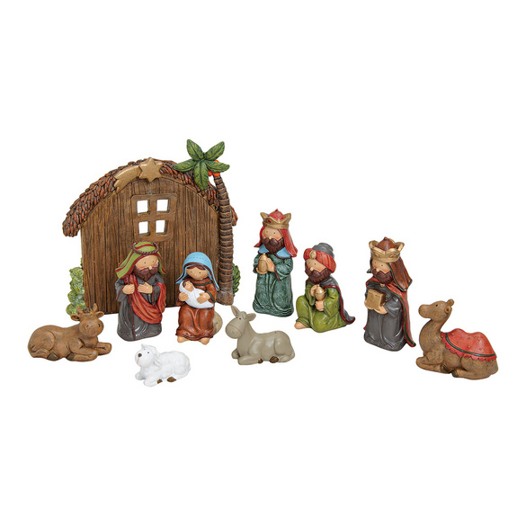 Krippenfiguren-Set 10-tlg. aus Polyresin