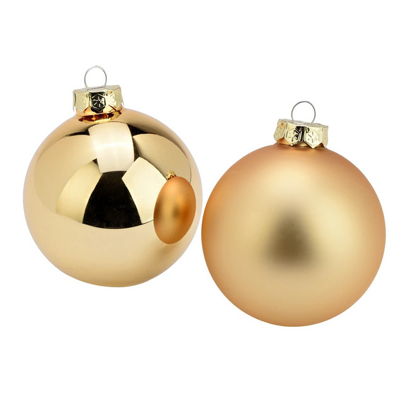 Weihnachtskugeln Gold, 6er-Set – Wurm