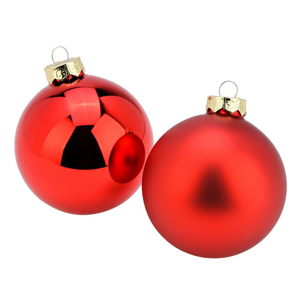 Weihnachtskugeln Rot, 6er-Set – Wurm