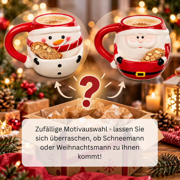 Kaffeebecher "Weihnachten" mit Keksfach