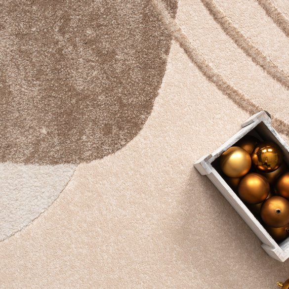 Kurzflor Teppich Tuana 216 Beige Paco Home