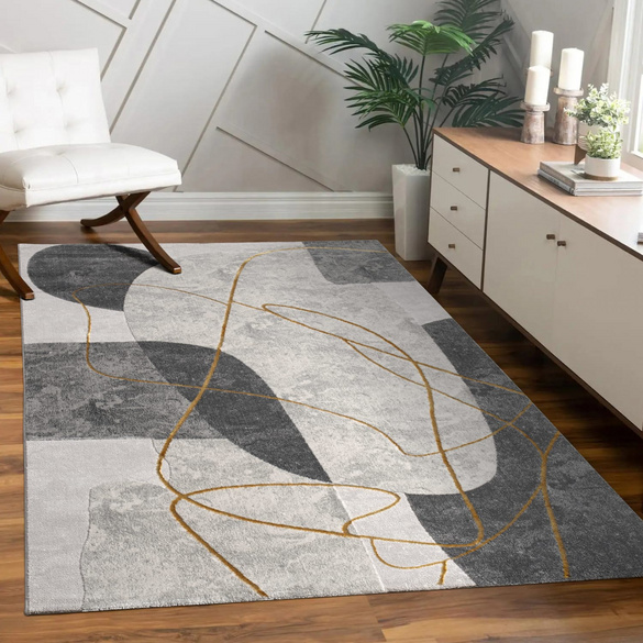 Kurzflor Teppich Tuana 217 Grau Paco Home
