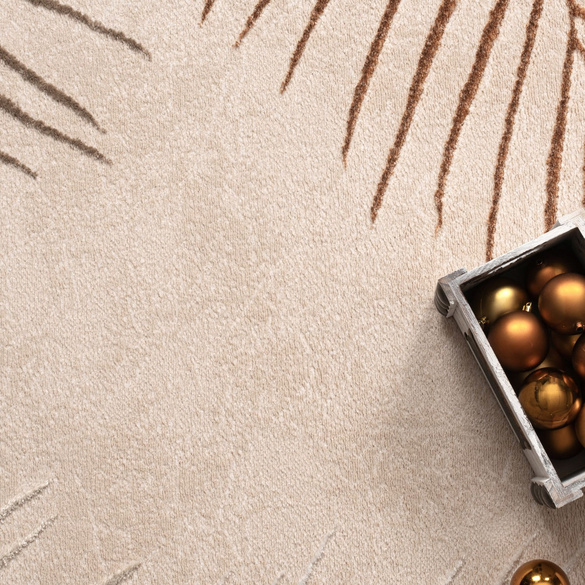 Kurzflor Teppich Tuana 218 Beige Paco Home