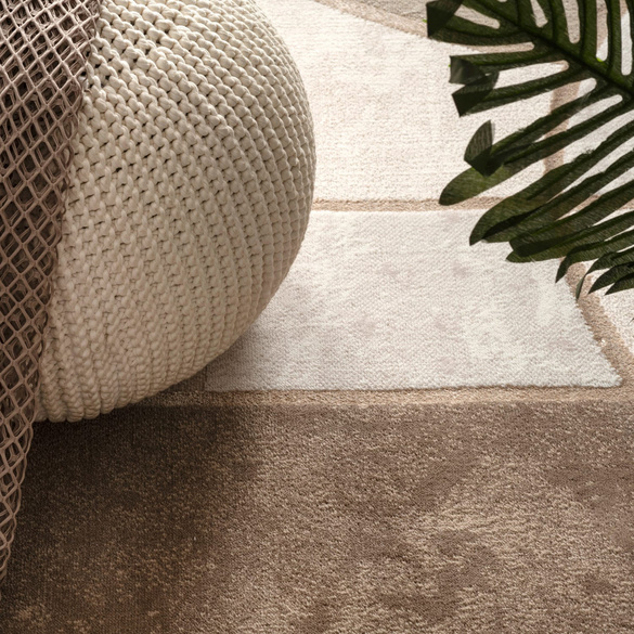 Kurzflor Teppich Tuana 220 Beige Paco Home