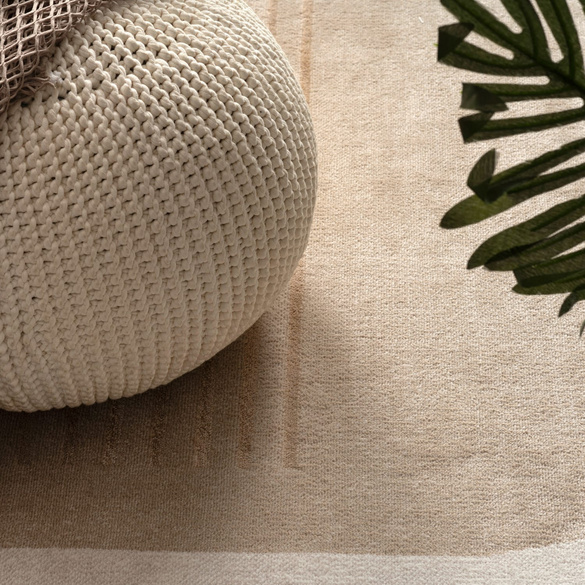 Kurzflor Teppich Tuana 221 Beige Paco Home