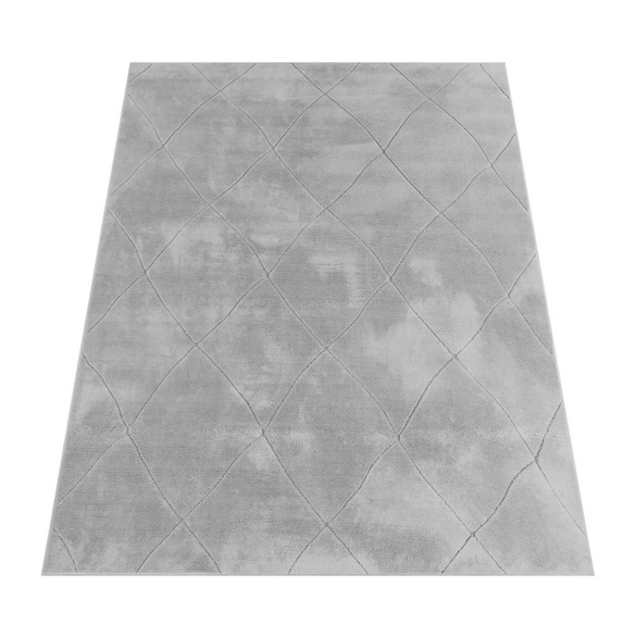 Kurzflor Teppich Utrecht 641 Grau Paco Home