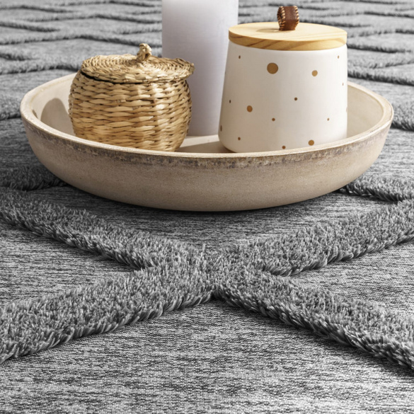 Kurzflor Teppich Utrecht 642 Grau Paco Home