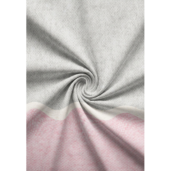 Melange-Flanell Bettwäsche "Blockstreifen" rose biberna