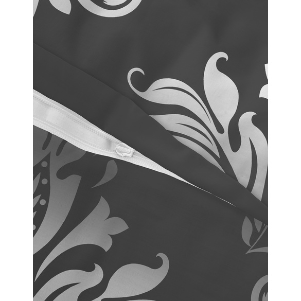 Castell Polycotton-Biber-Bettwäsche „Ornament“ titanium