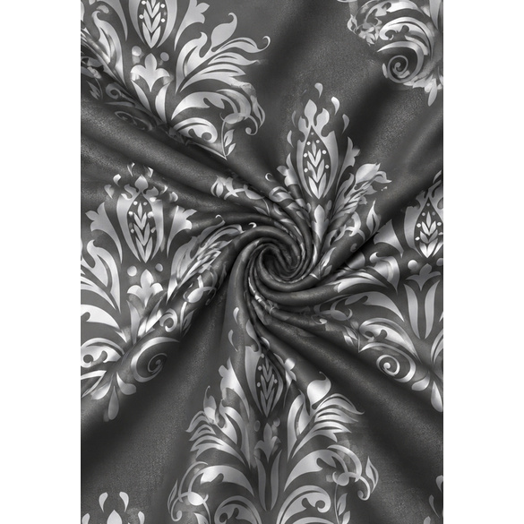 Castell Polycotton-Biber-Bettwäsche „Ornament“ titanium