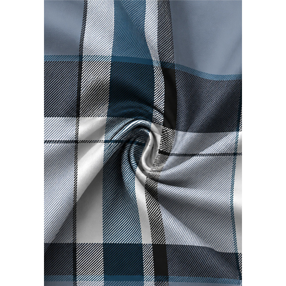 Castell Polycotton-Biber-Bettwäsche „Karo“ petrol
