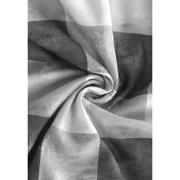 Castell Polycotton-Biber-Bettwäsche „Karo groß“ grau