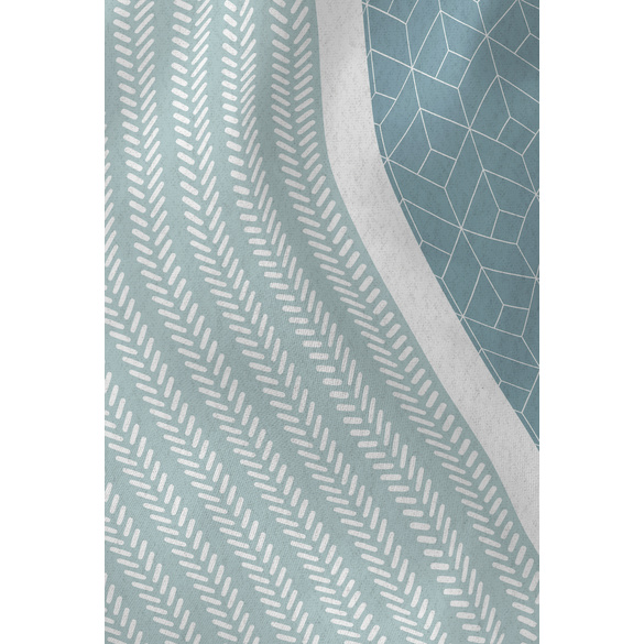 Castell Polycotton-Biber-Bettwäsche „Längsstreifen“ petrol