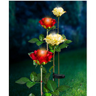 Solar Gartenstecker Blume "Rose", gelb