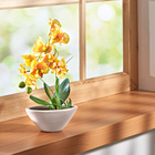 Kunstblume Orchidee "Phalaenopsis" gelb
