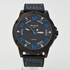 Herren-Armbanduhr, schwarz-blau