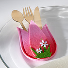 Bestecktasche "Tulpe" pink