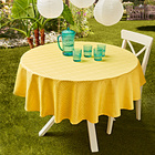 Tischdecke gelb, Ø 160 cm