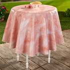 Tischdecke "Marmor" rosa, Ø 140 cm